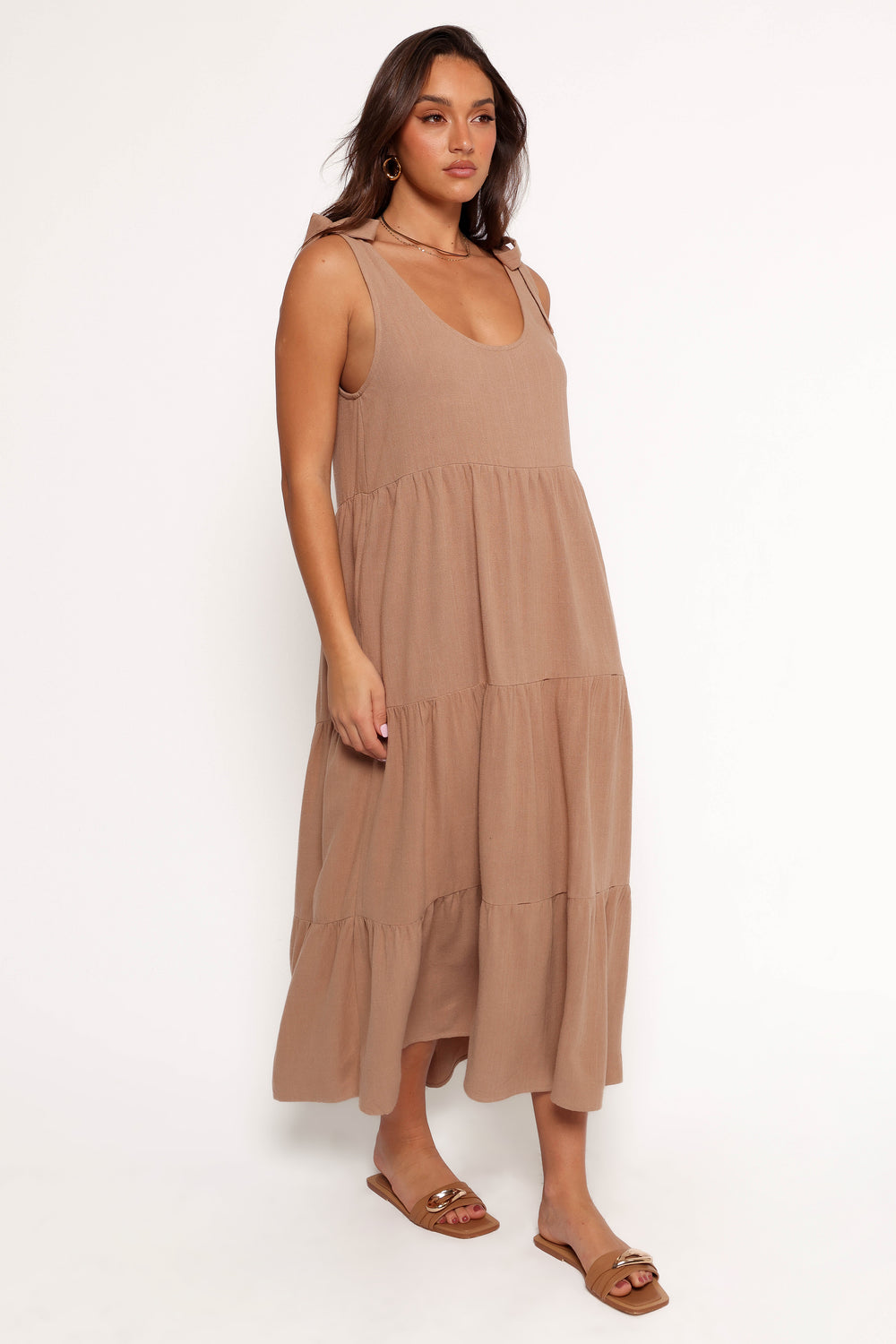 Collective Dress - Marcy Midi Dress - Mocha sixth image