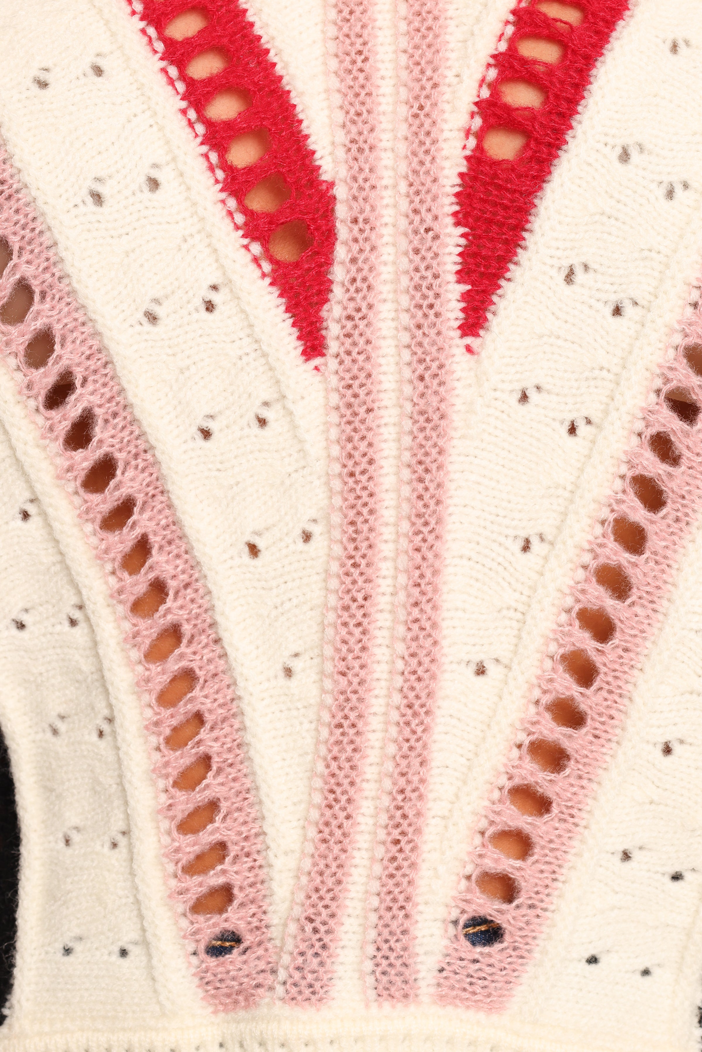 Marie Stripe Knit Sweater - White