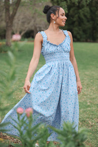 Marlena Midi Dress - Blue Floral