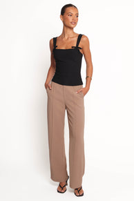 Marley Bow Knit Top - Black