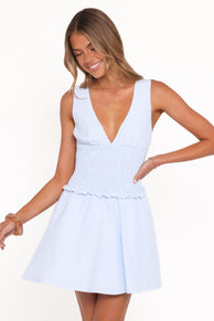 Marline Mini Dress - Blue Stripe