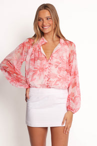 Marni Top - Pink Floral