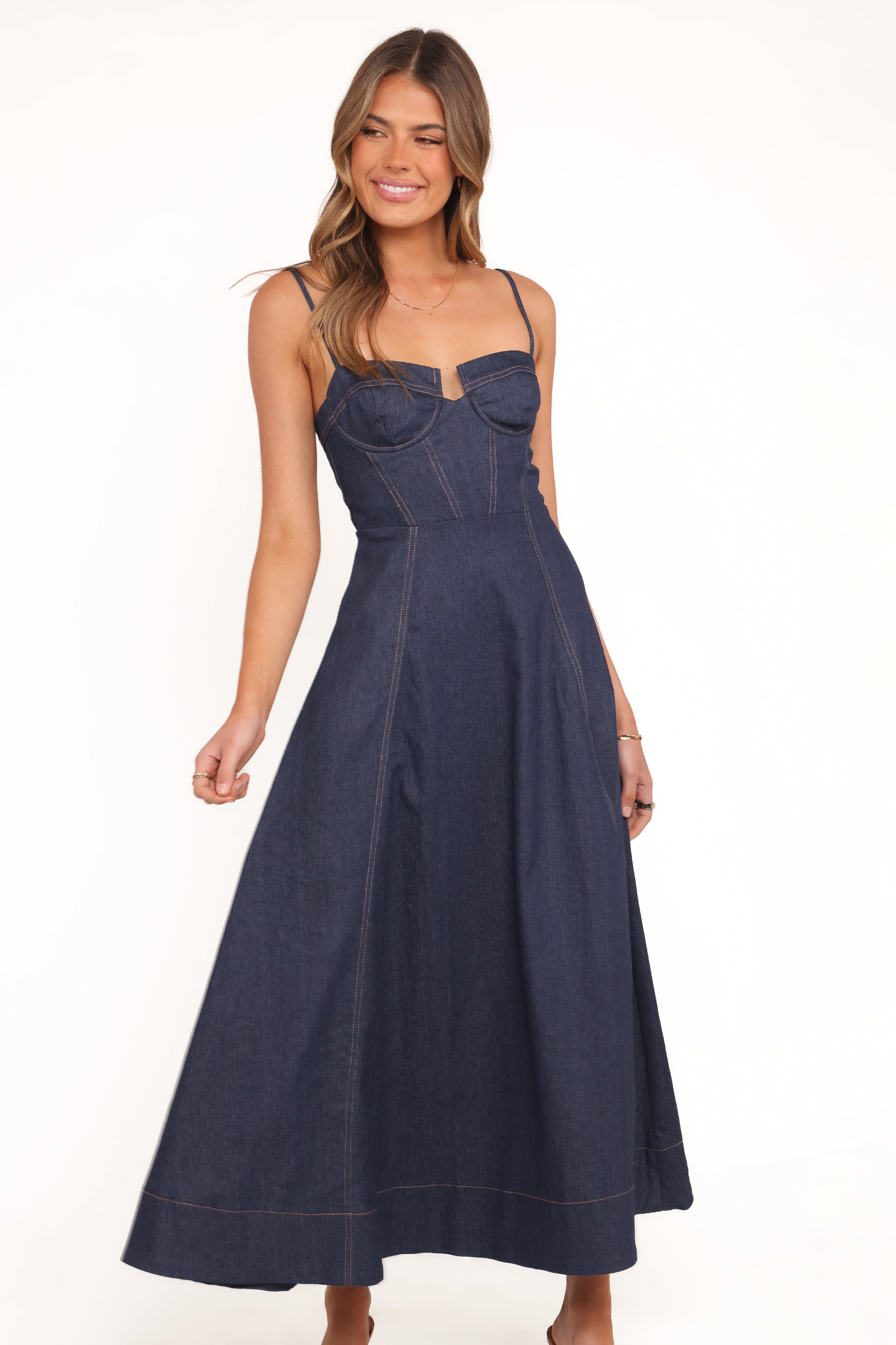 Marsden Denim Midi Dress - Indigo