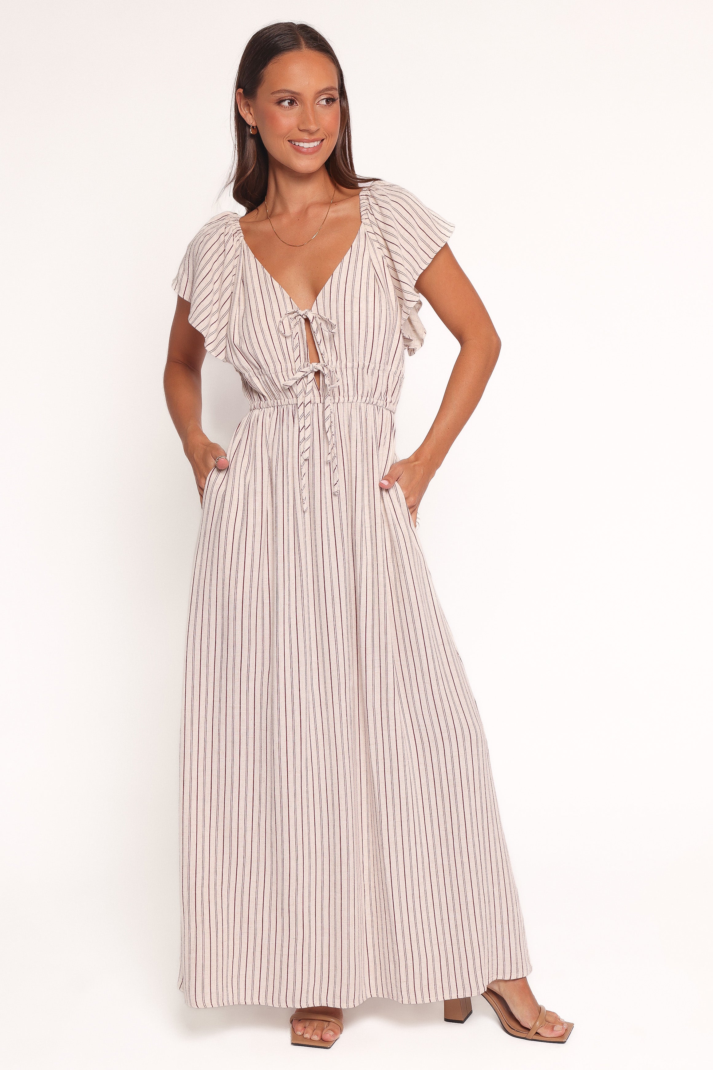 Martin Maxi Dress - Cherry Red Stripe