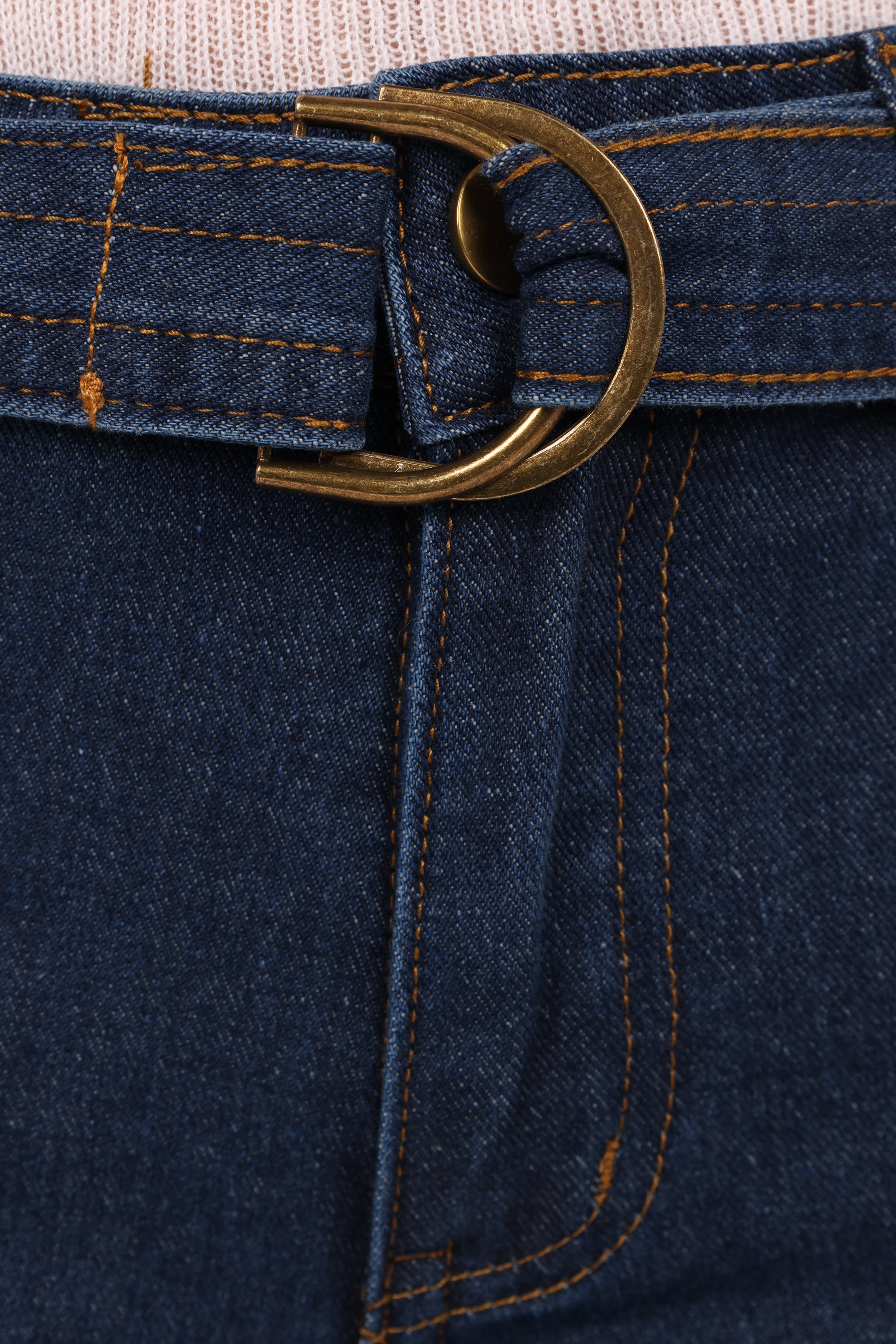 Mason Belted Wide Leg Jean - Mid Wash