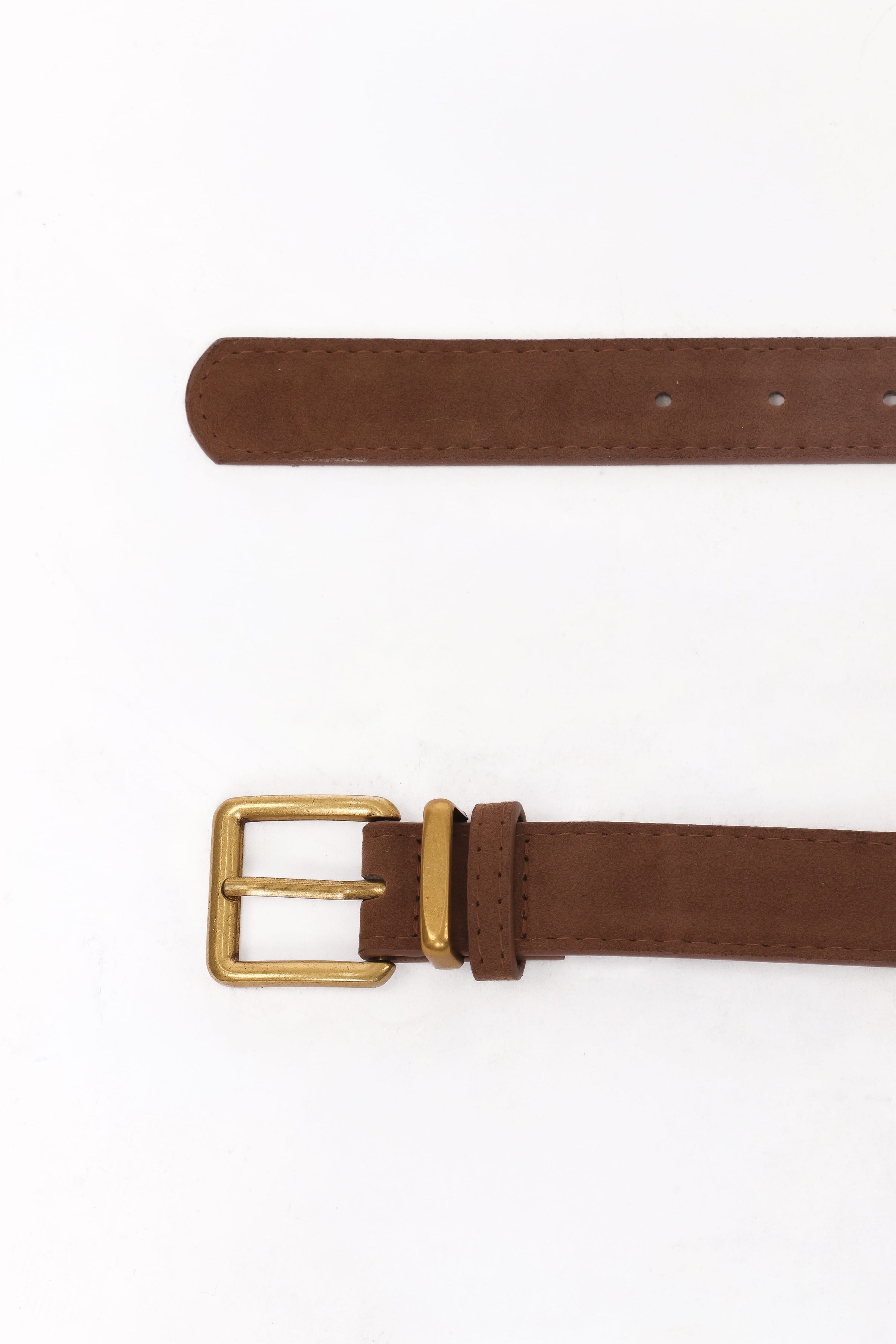 Mason Suede Belt - Brown