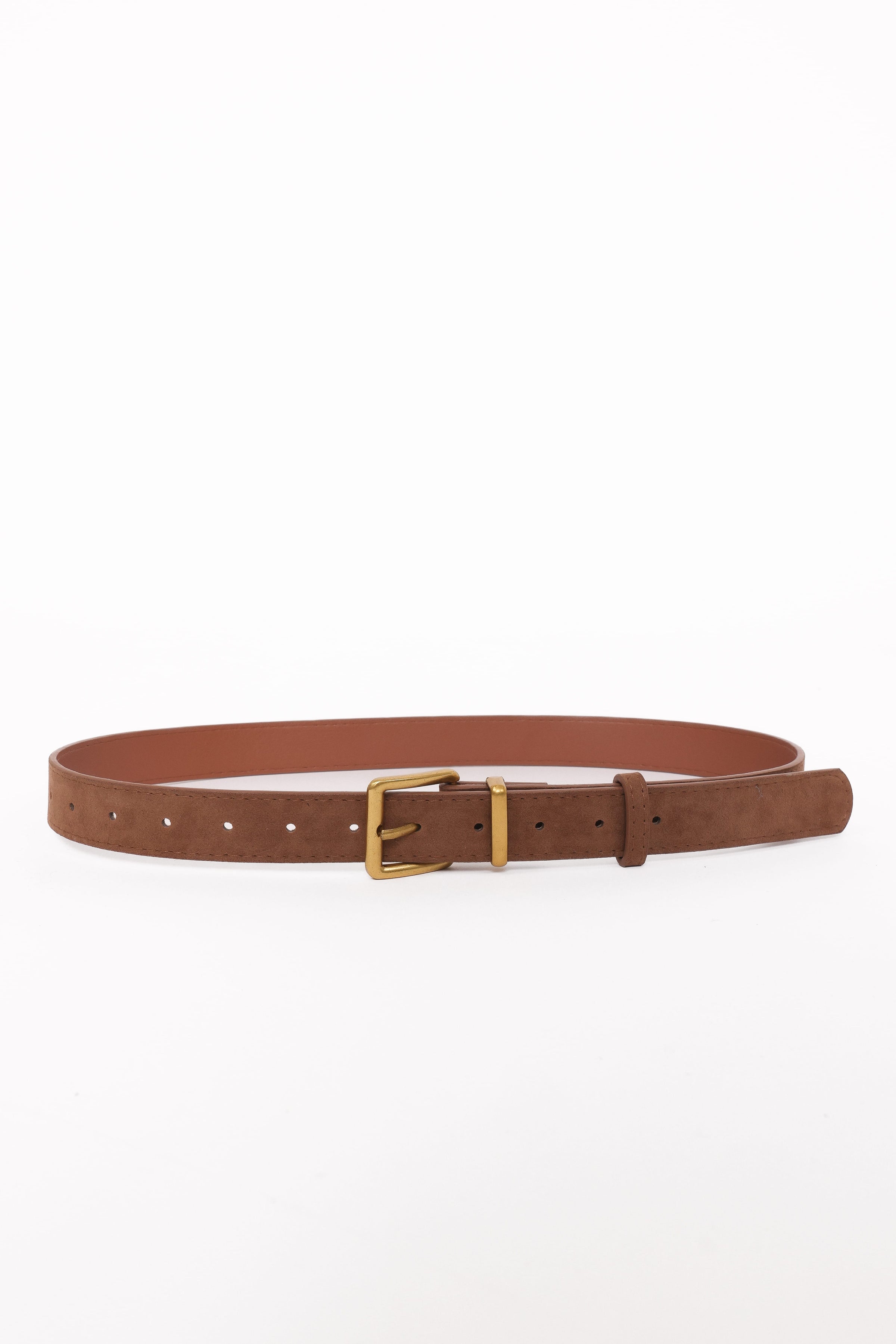 Mason Suede Belt - Brown