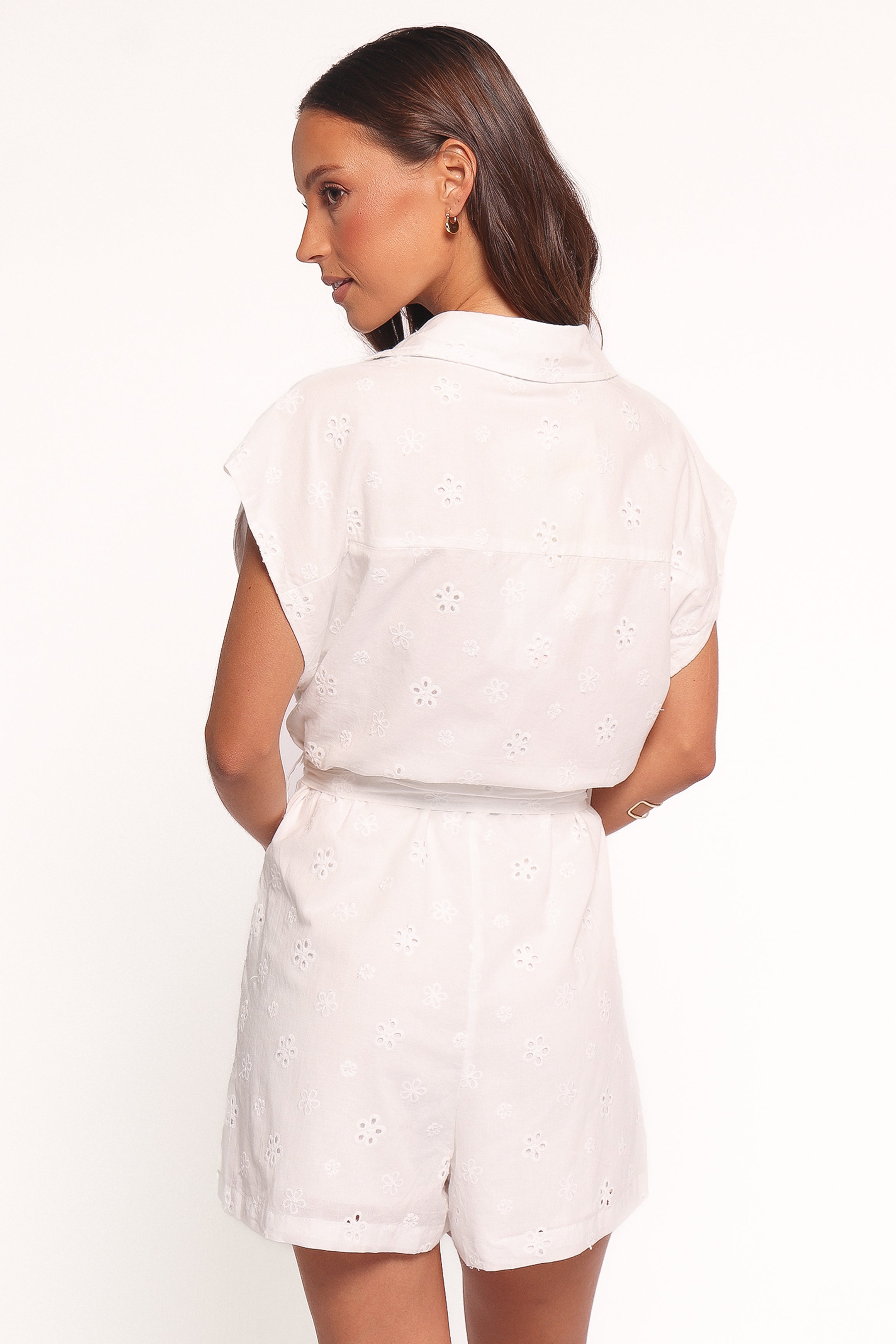 Matisse Eyelet Playsuit - White