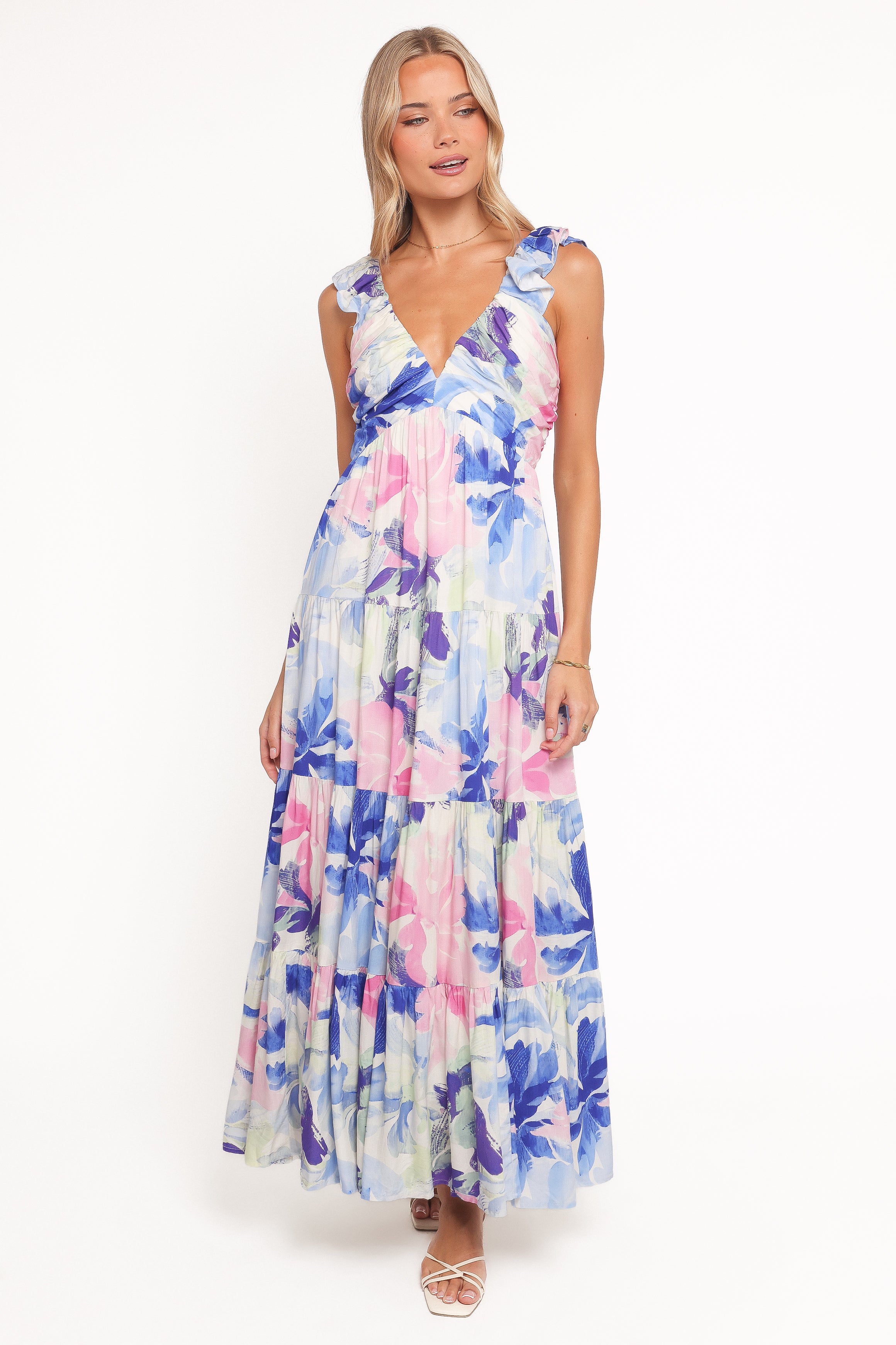 Matteah Maxi Dress - Blue Floral
