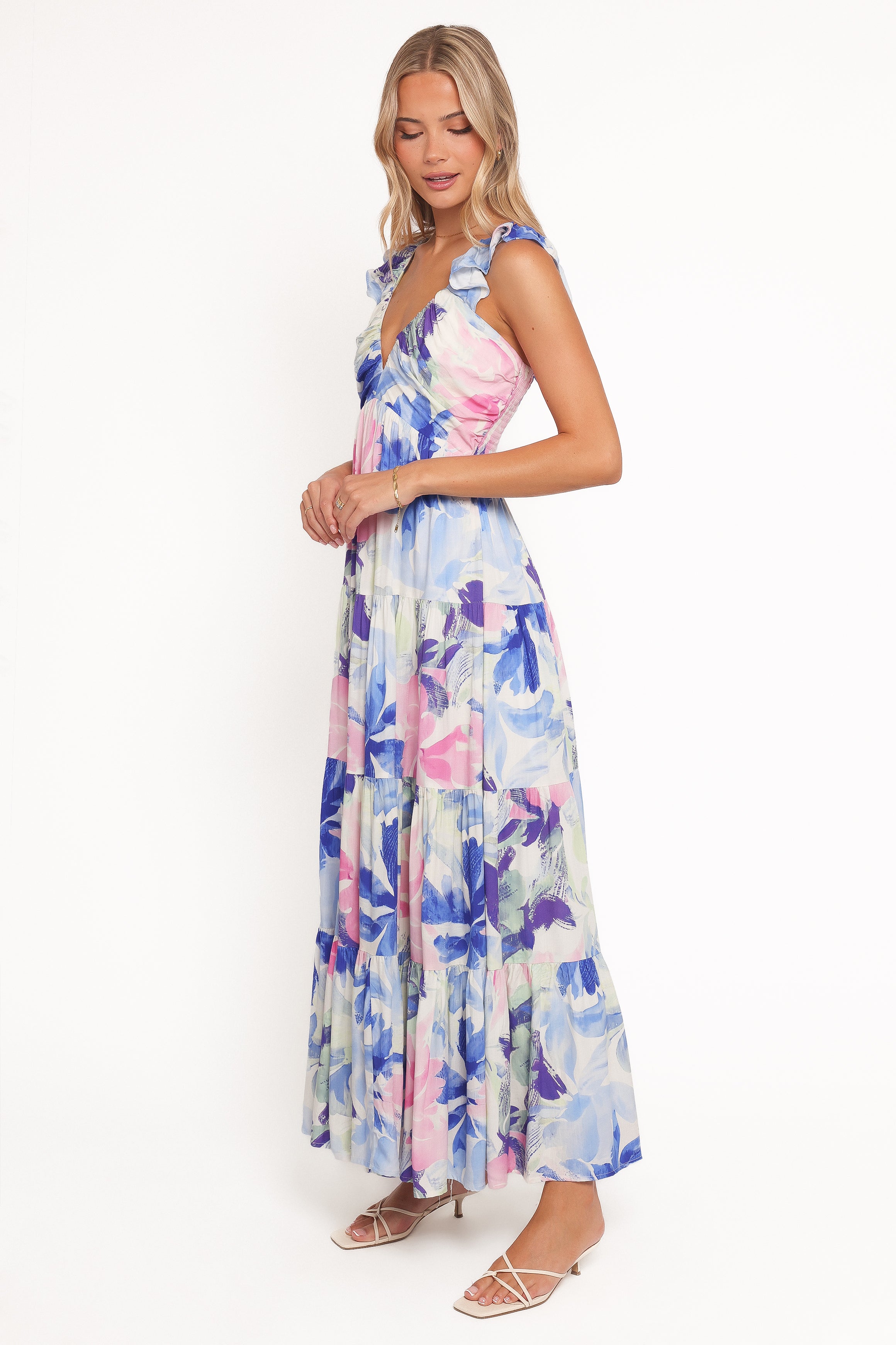Matteah Maxi Dress - Blue Floral