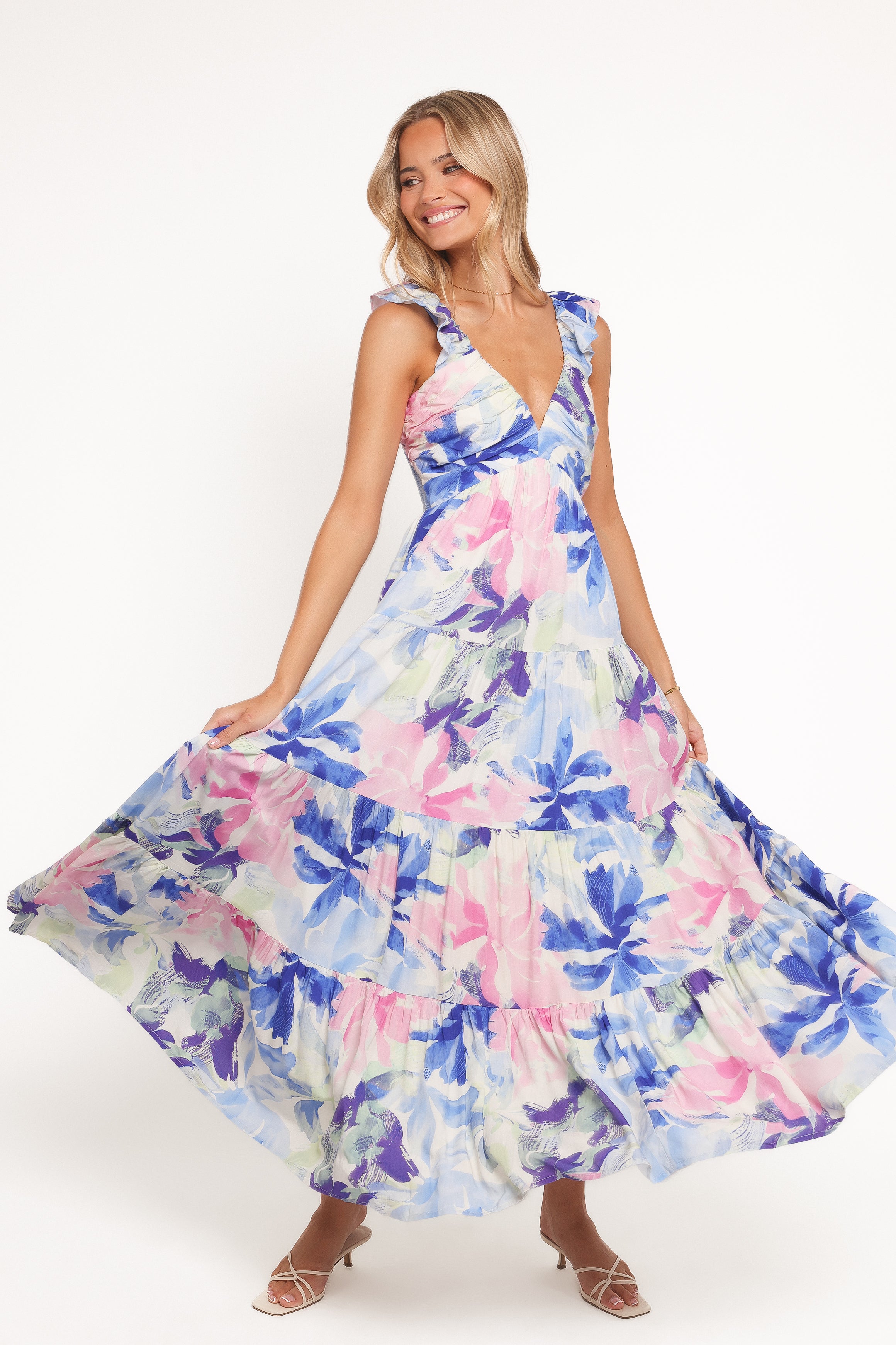 Matteah Maxi Dress - Blue Floral