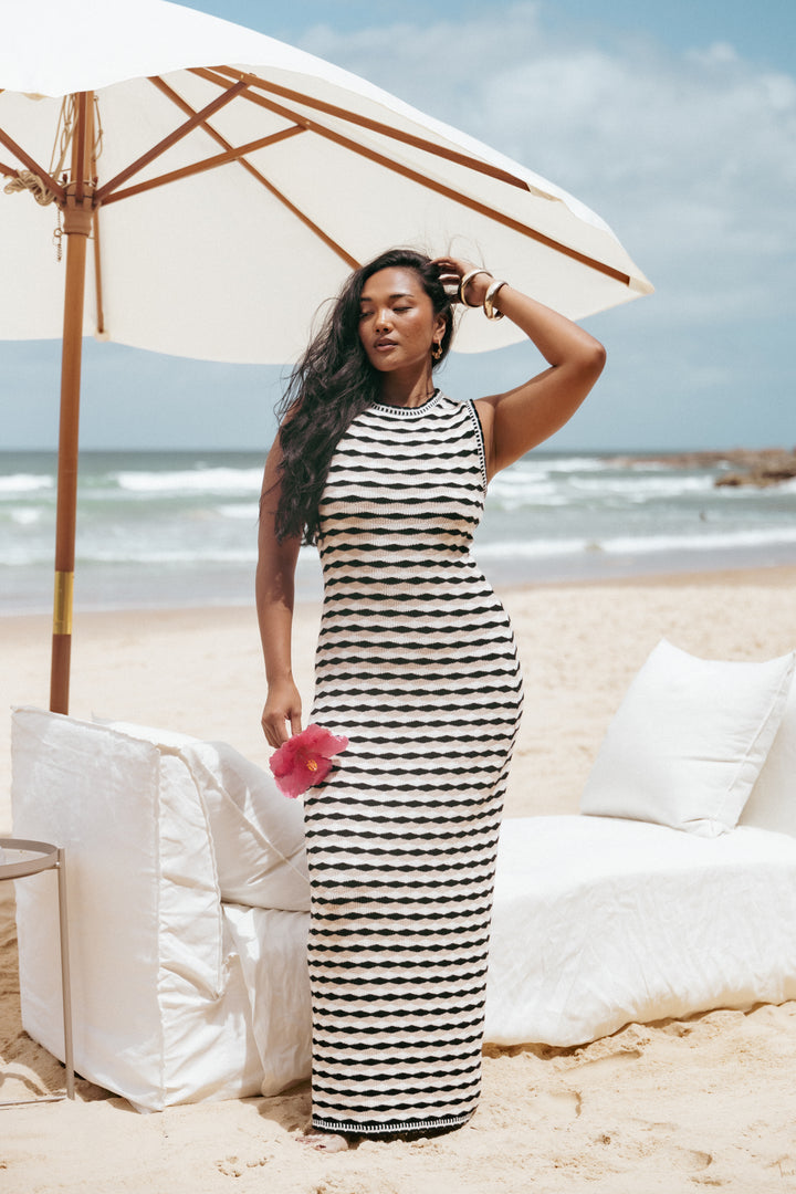 Collective Dress - Maud Maxi Dress - Black/White secondary image