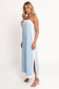 Melanie Maxi Dress - Blue/White