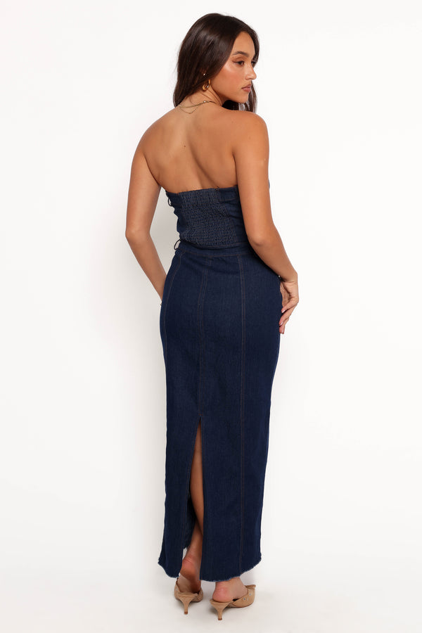 Melissa Strapless Dress - Medium Denim