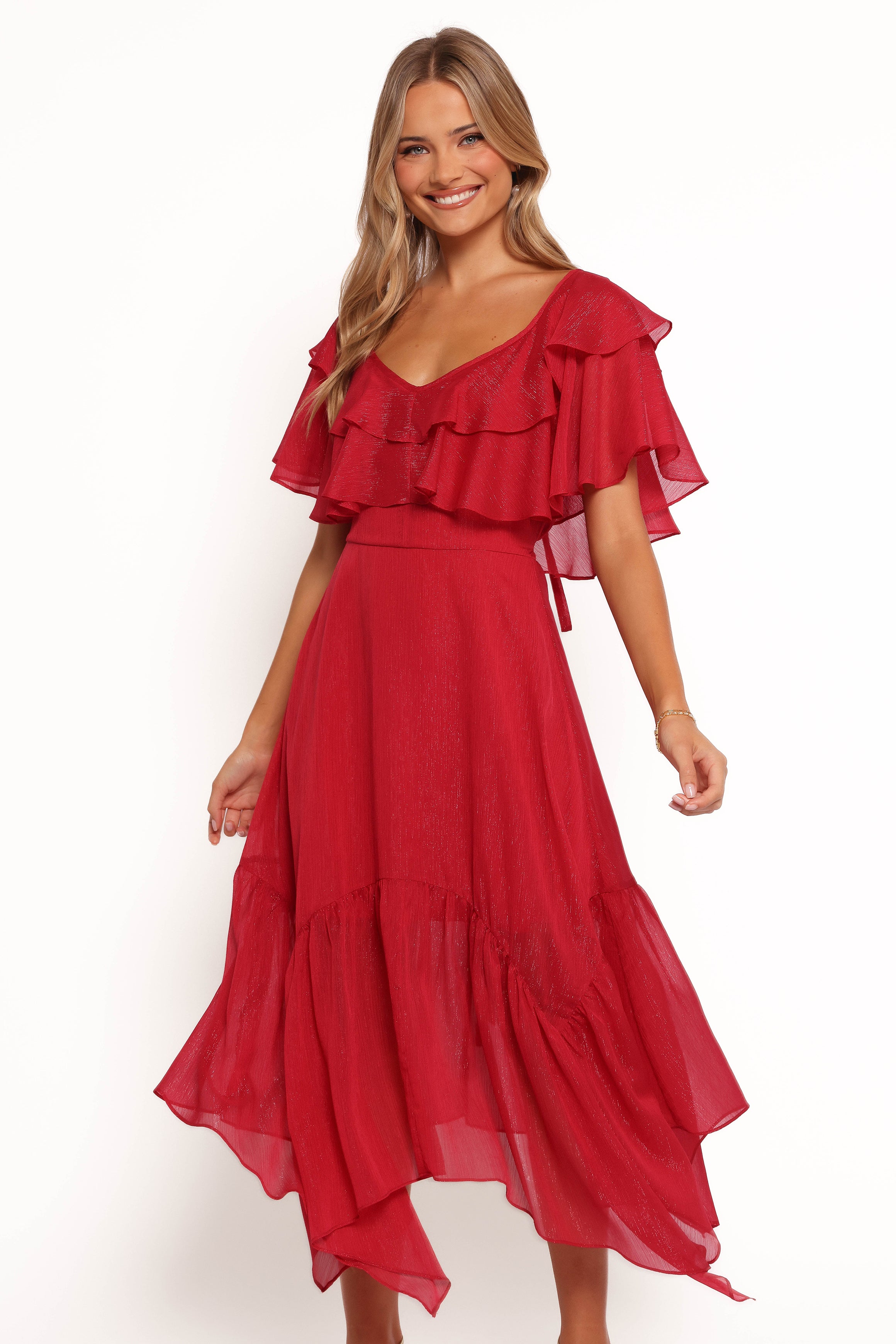 Merida Midi Dress - Red