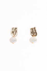 Micaela Pearl Earrings - Gold