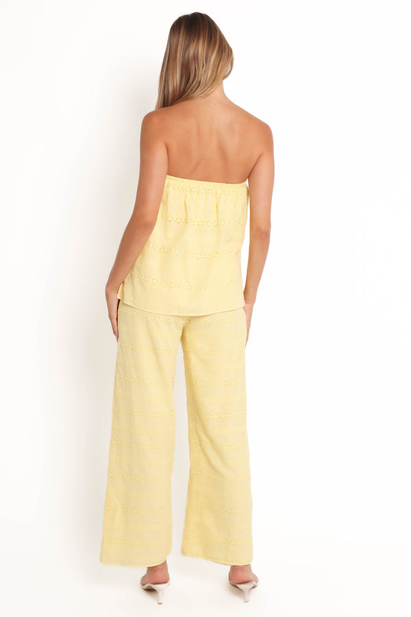 Michele Strapless Jumpsuit - Butter Yellow