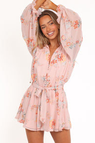 Michelle Playsuit - Paisley Peach