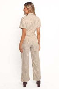 Mikia Jumpsuit - Cream Brown