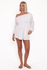 Milani Off Shoulder Romper - White