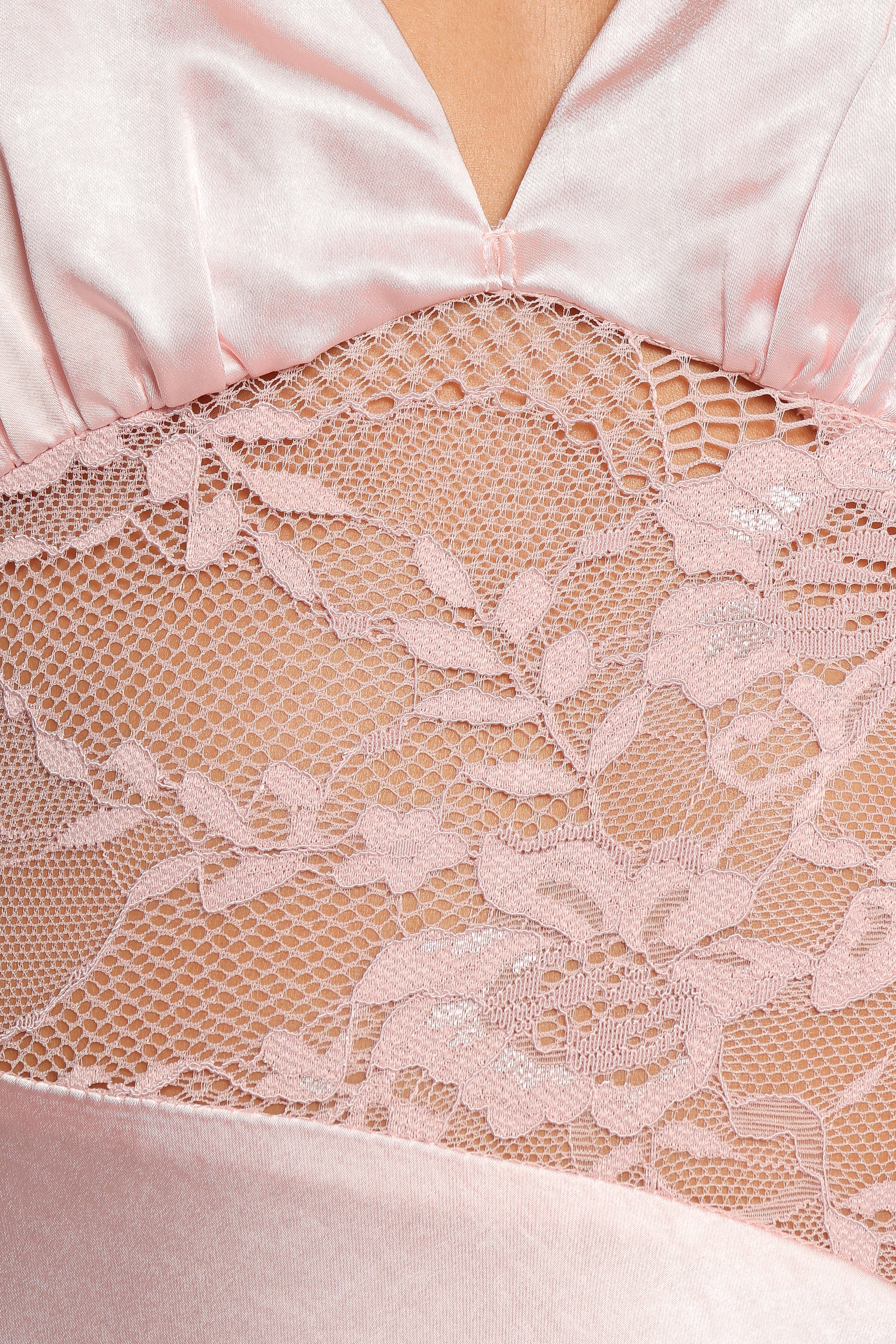 Milla Maxi Lace Dress - Pale Pink