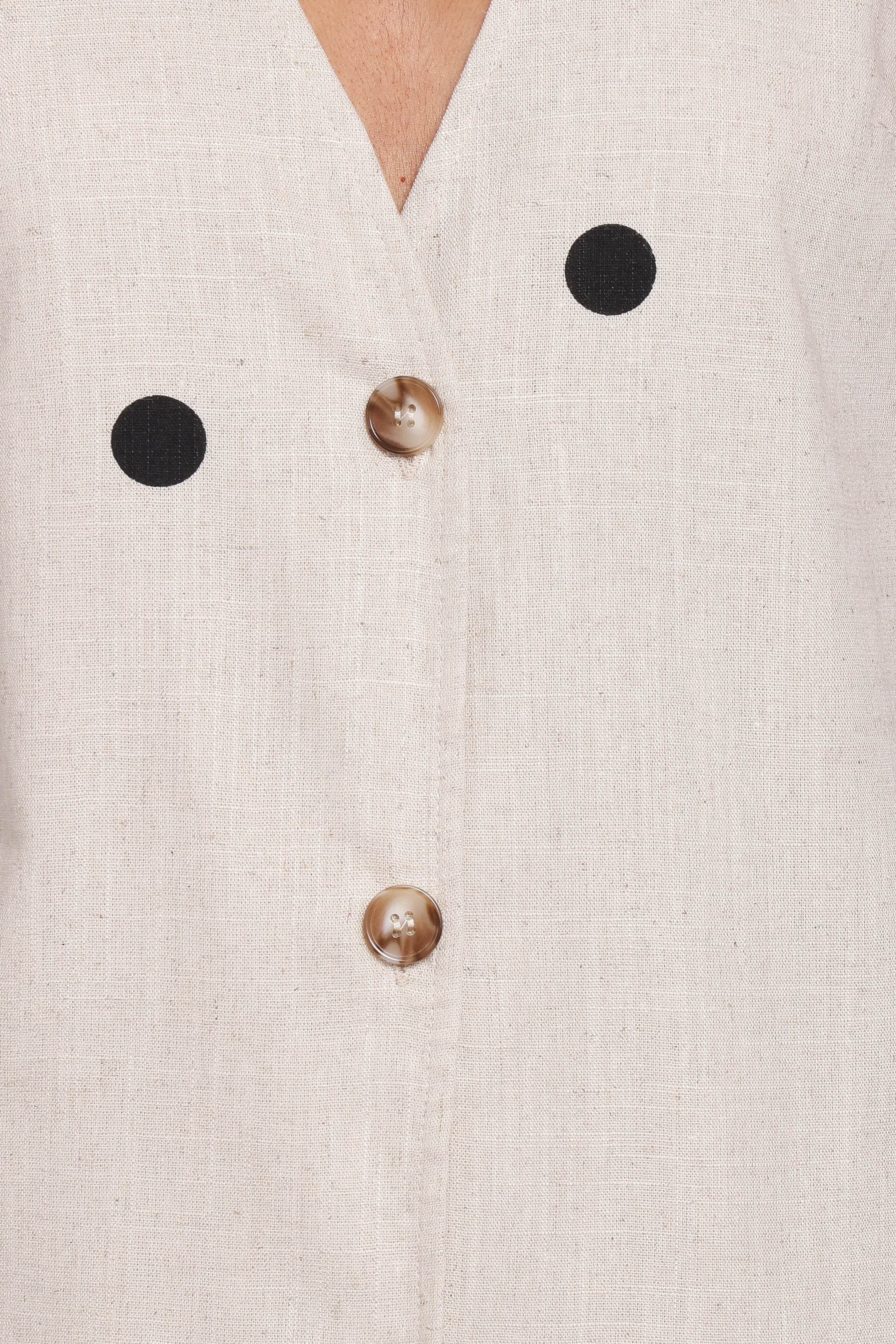 Miller Short Set - Beige Polka Dot