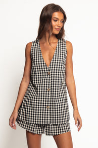 Miller Short Set - Black Gingham