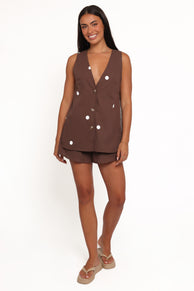 Miller Short Set - Brown Polka Dot