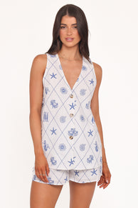 Miller Short Set - Seashell Print