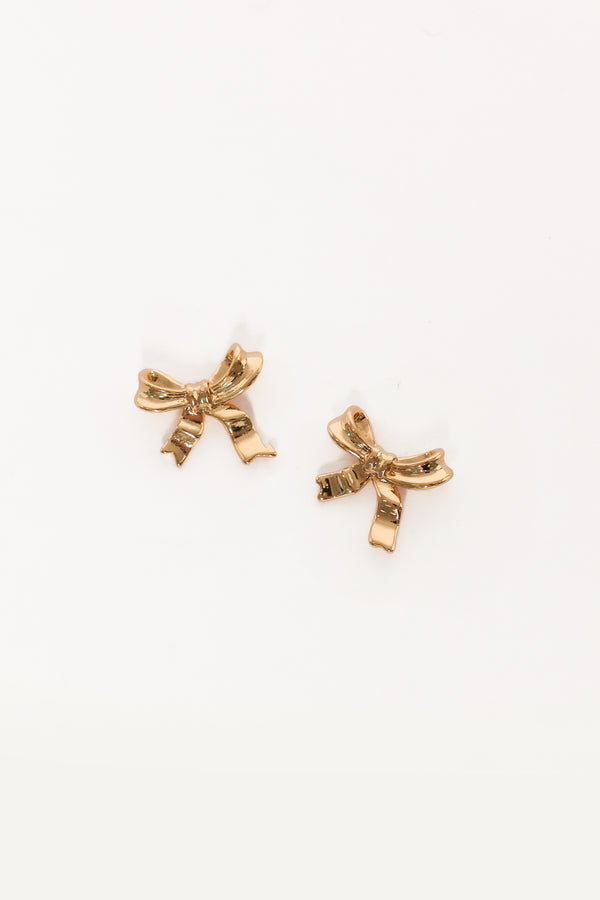 Myra Bow Earrings - Gold