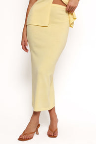 Nadina Midi Skirt - Lemon