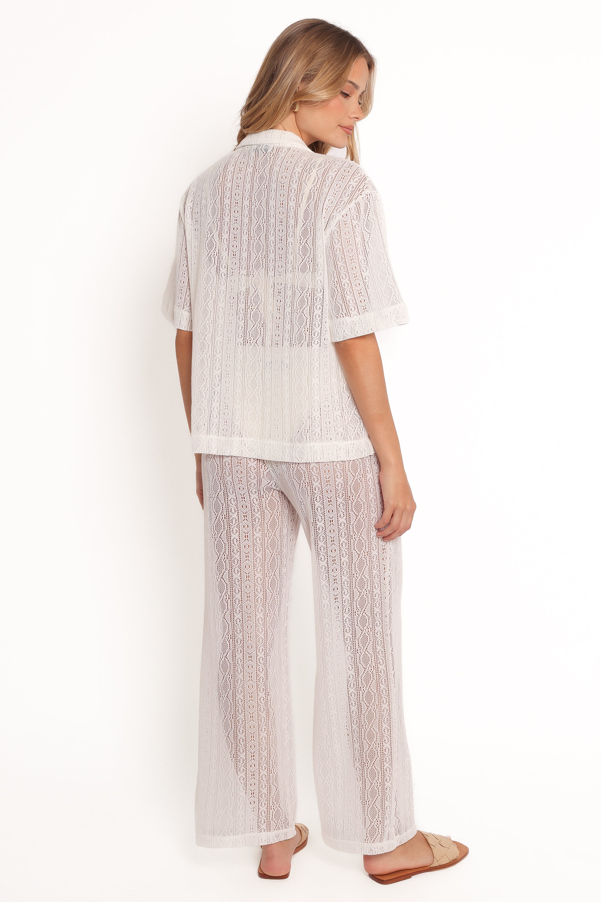 Nalani Knit Pant Set - White