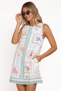 Nalu Mini Dress - Multi Beach Print