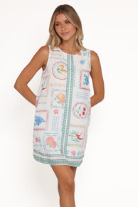 Nalu Mini Dress - Multi Beach Print