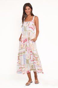Narla Maxi Dress - Italia Print