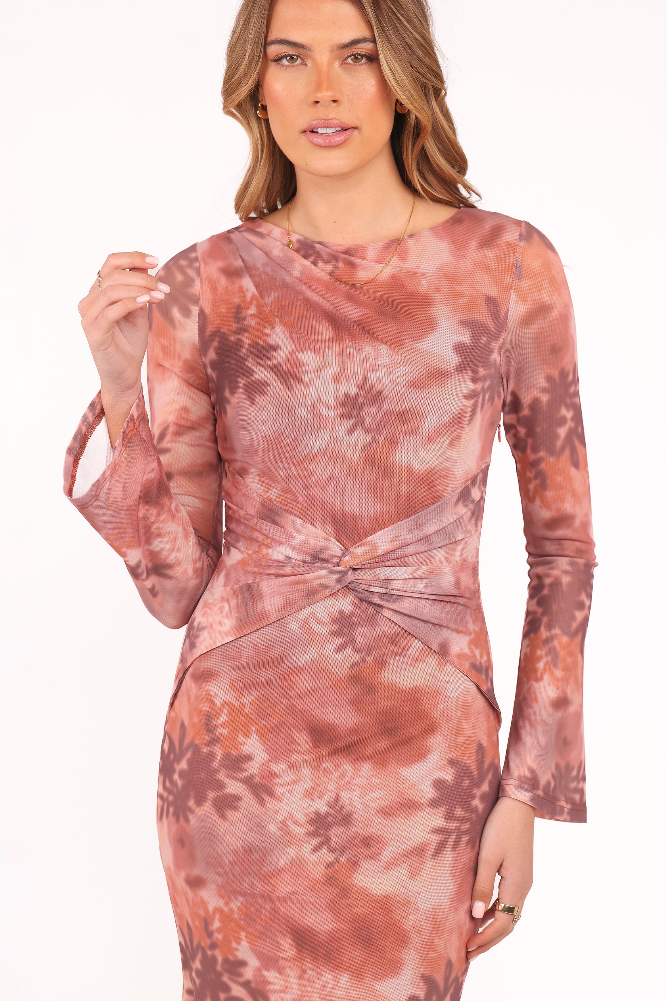 Nash Long Sleeve Dress - Blurred Botanics