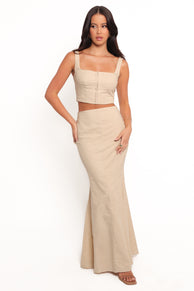 Neev Skirt Set - Beige