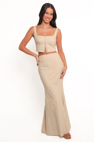 Neev Skirt Set - Beige