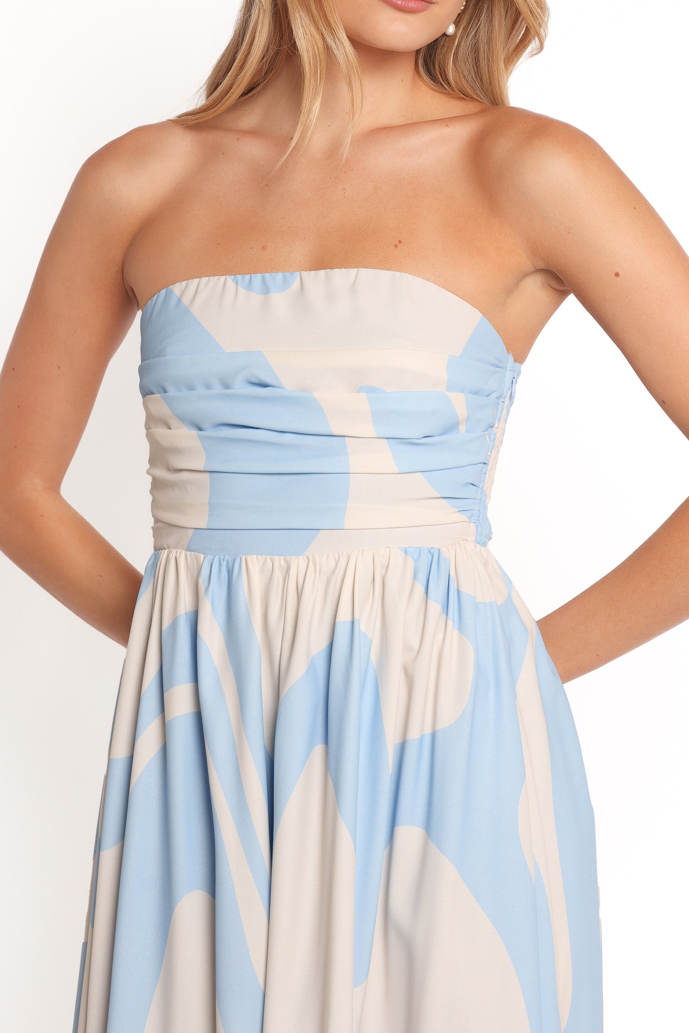 Nesta Maxi Dress - Blue Cream