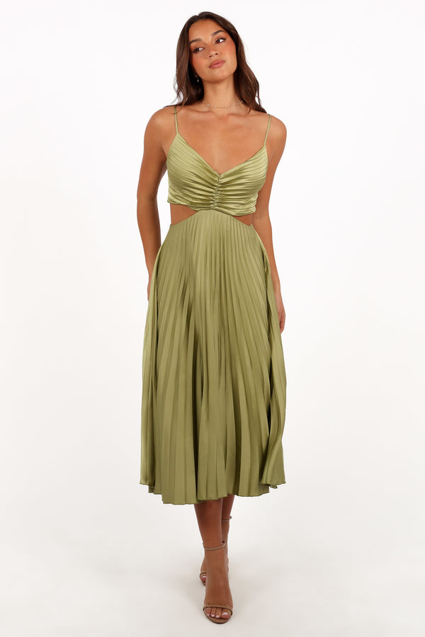 Niamh Midi Dress - Meadow Green