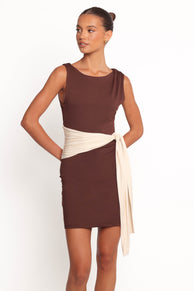 Nicosia Mini Dress - Brown