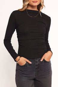Nissa Long Sleeve Top - Black