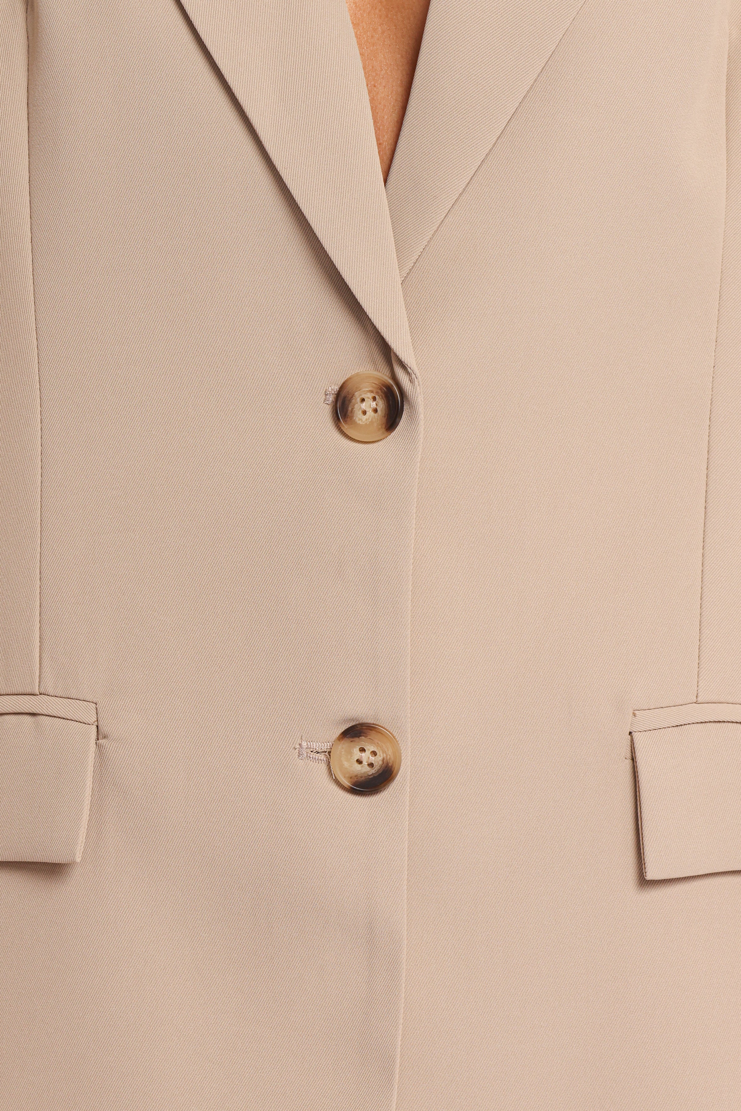 Nora Short Sleeve Blazer - Beige