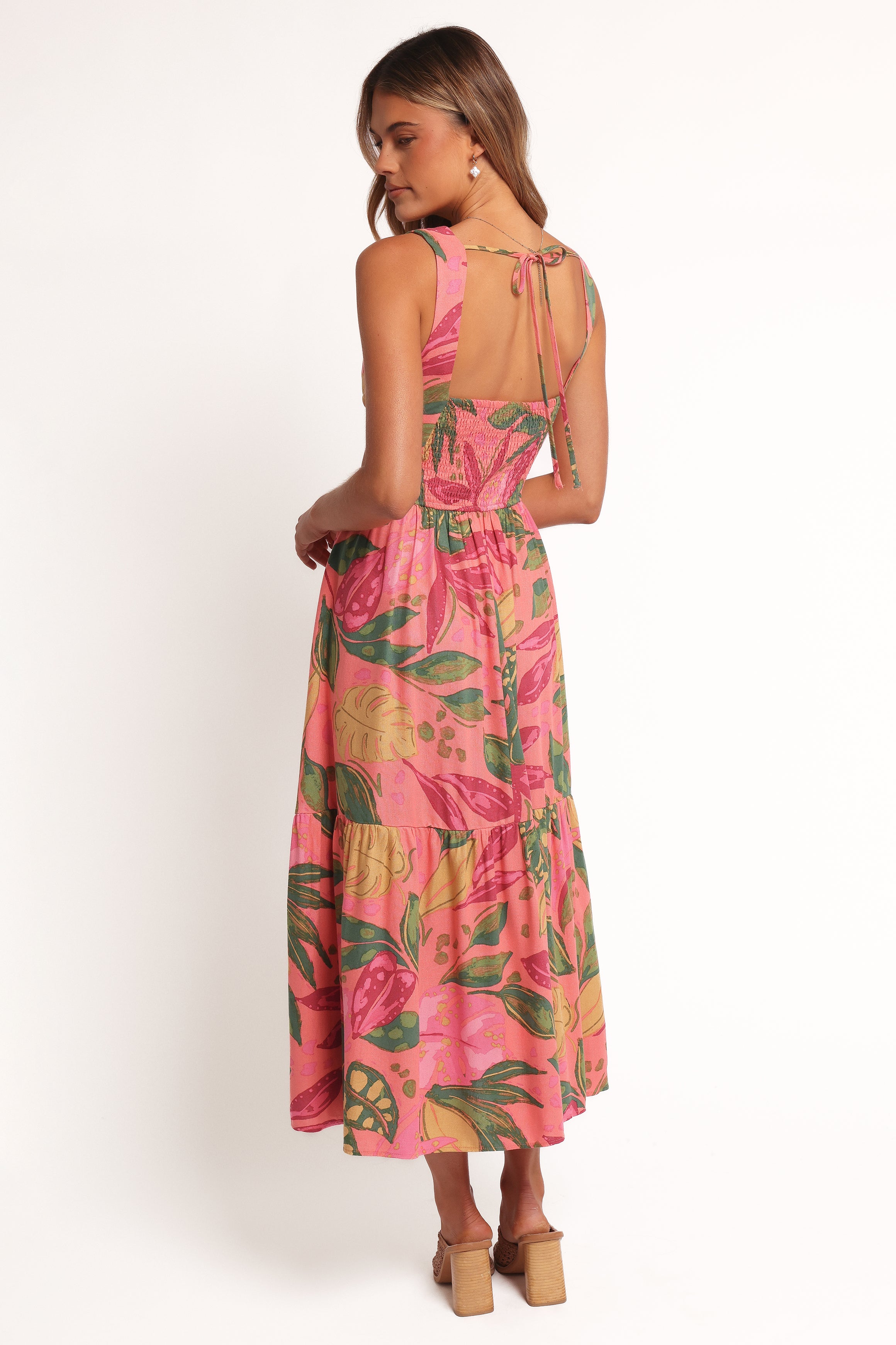 Oasis Midi Dress - Pink Rio