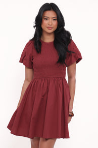 Odair Mini Dress - Wine