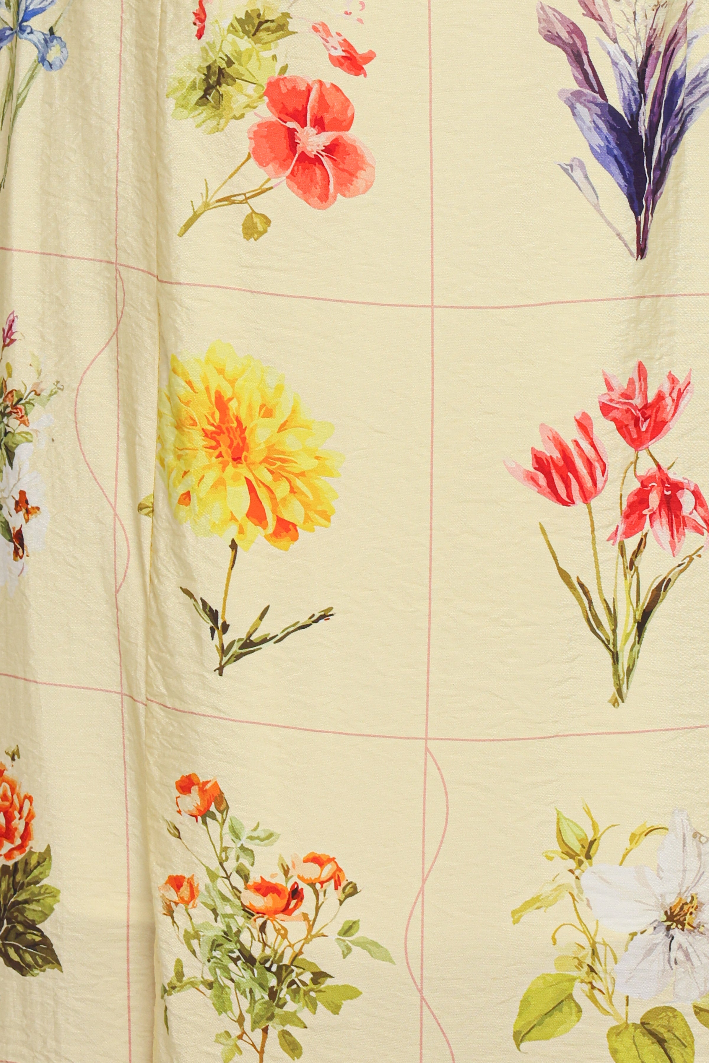 Oksana Midi Dress - Yellow Floral