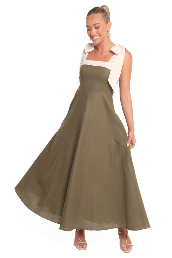 Olinda Midi Dress - Olive