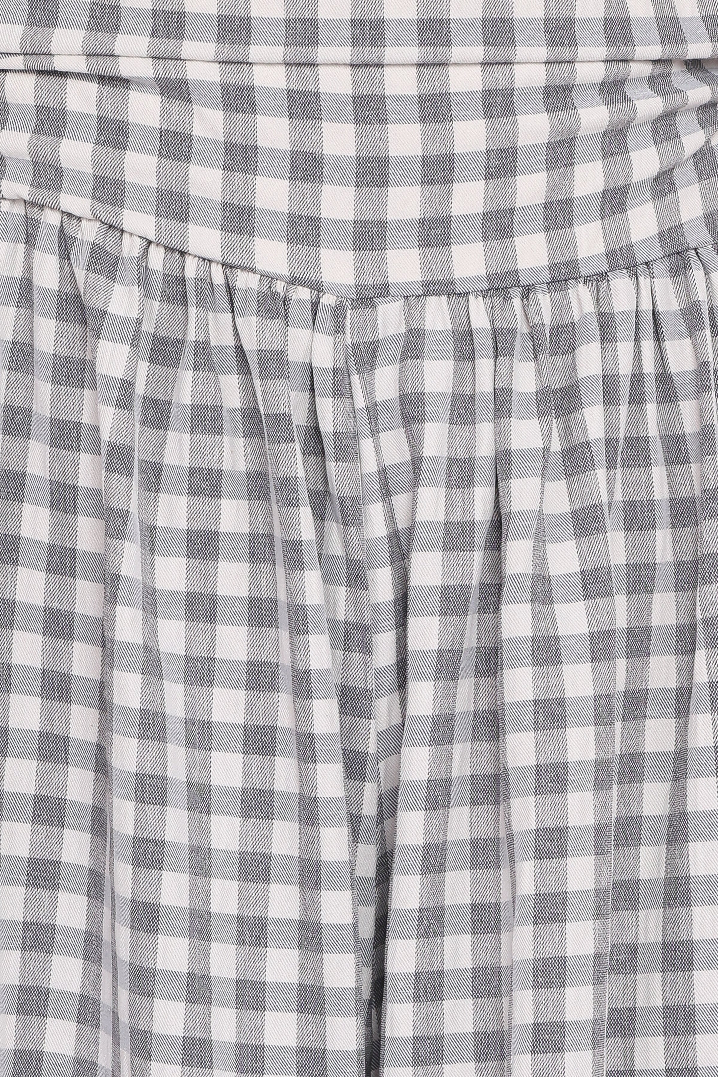 Paige Strapless Jumpsuit - Black White Gingham