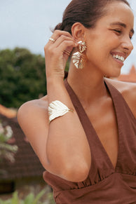 Palm Earrings - Gold