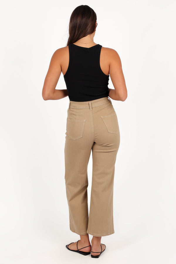 Parson Wide Leg Pant - Taupe